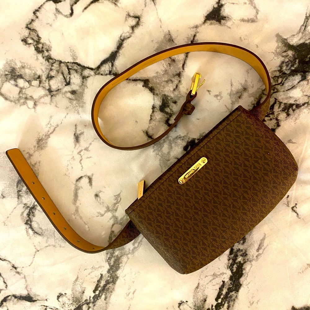 New Michael Kors Brown MK Belt Bag Waist Pack